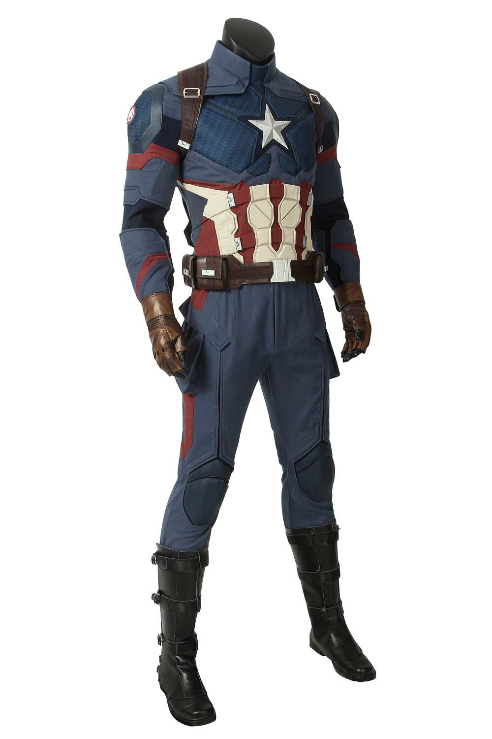 Avengers: Endgame Captain America Steve Rogers Jumpsuit Cosplay Costume Suit for Halloween