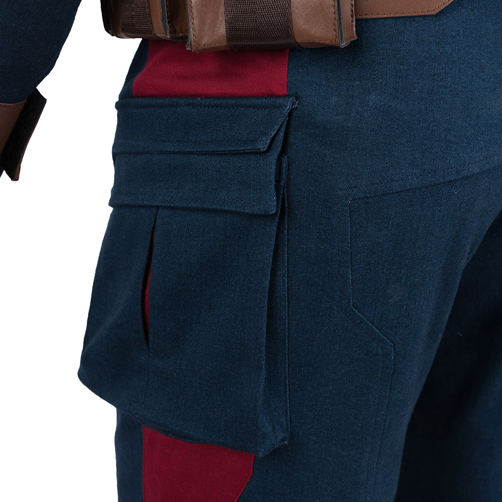 Avengers: Endgame Captain America Steven Rogers Cosplay Costume Full Set for Halloween