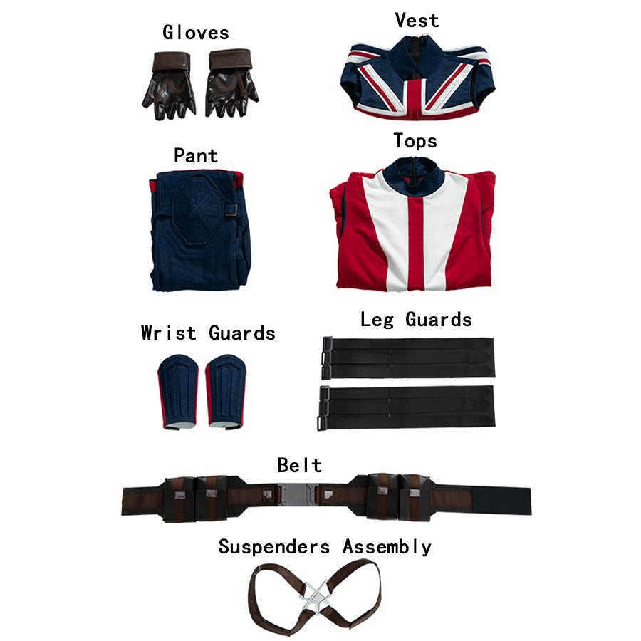 Doctor Strange in the Multiverse of Madness Captain Carter Peggy Carter Cosplay Costume Outfit for Halloween