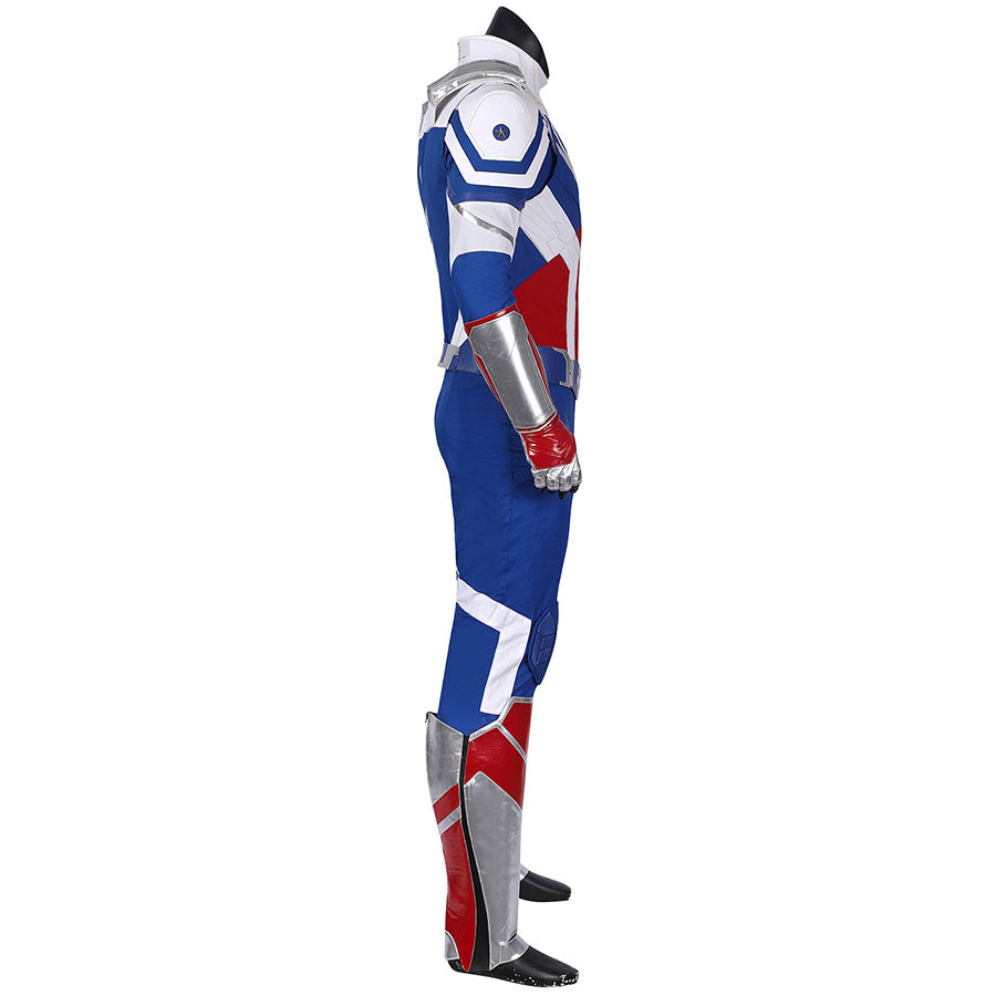 The Falcon and the Winter Soldier Captain America Sam Wilson Jumpsuit Cosplay Costume Full Set for Halloween