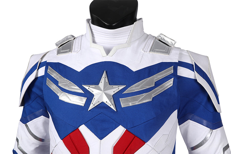 The Falcon and the Winter Soldier Captain America Sam Wilson Jumpsuit Cosplay Costume Full Set for Halloween