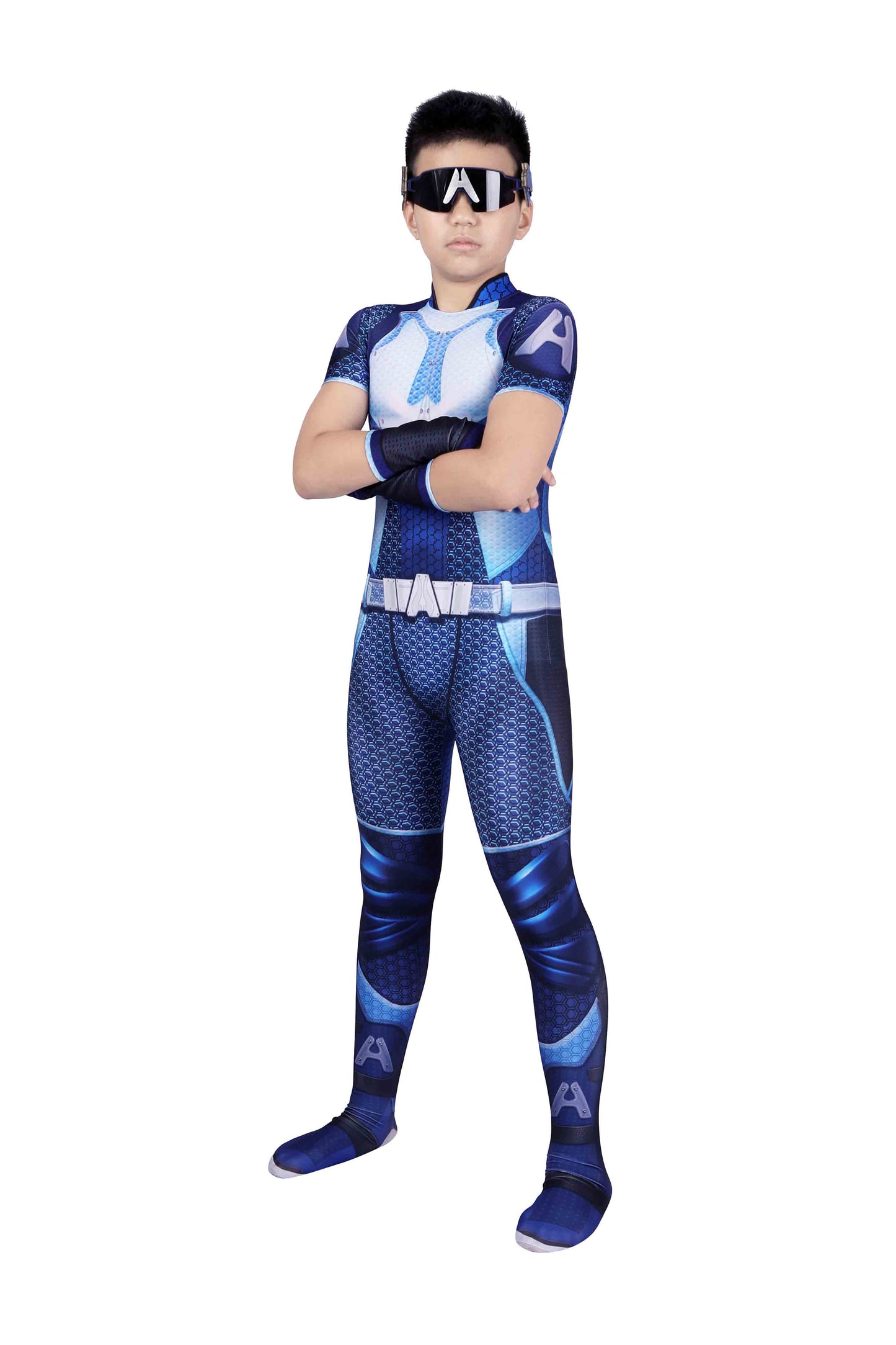 The Boys Season 3 A-Train Kid Jumpsuit Cosplay Costume Outfit for Halloween