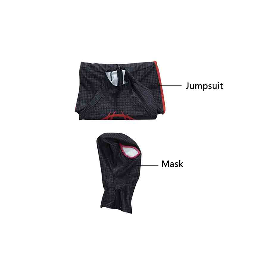 Spider-Man: Across the Spider-Verse Miles Morales Cosplay Costume Outfit for Halloween