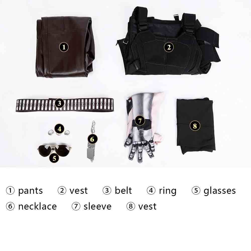 Cyberpunk 2077 Johnny Silverhand Cosplay Costume Outfit for Halloween