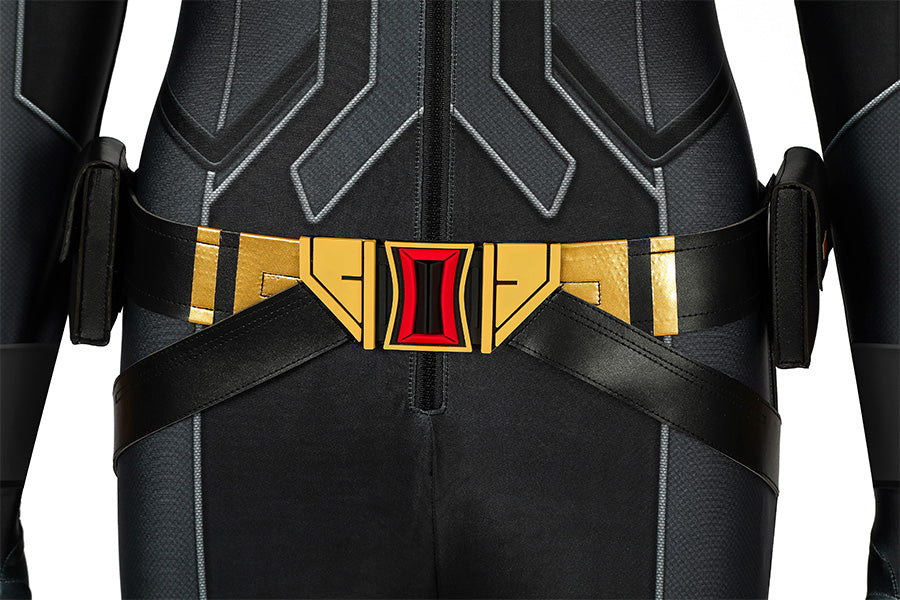 Black Widow 2020 Natasha Romanoff Black Jumpsuit Cosplay Costume for Halloween