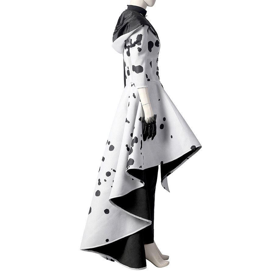Cruella De Vil Cruella Cosplay Costume Full Set for Halloween