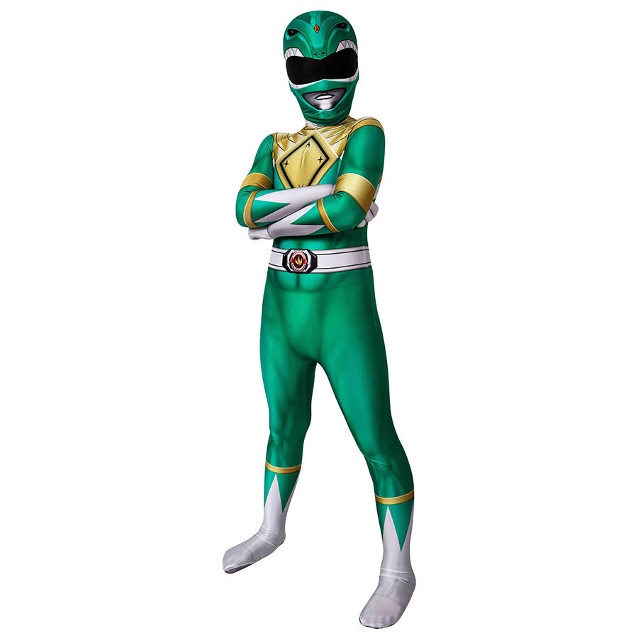 Mighty Morphin Power Rangers Yamato Tribe Knight Burai Dragon Ranger Green Ranger Cosplay Costume for Halloween