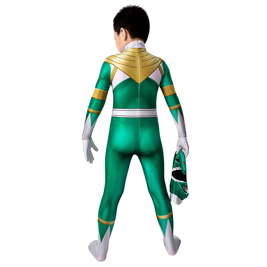 Mighty Morphin Power Rangers Yamato Tribe Knight Burai Dragon Ranger Green Ranger Cosplay Costume for Halloween