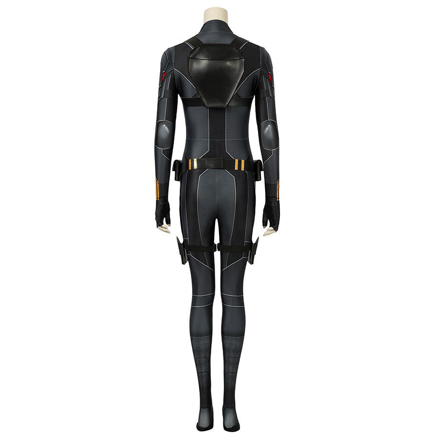 Black Widow 2020 Natasha Romanoff Black Jumpsuit Cosplay Costume for Halloween