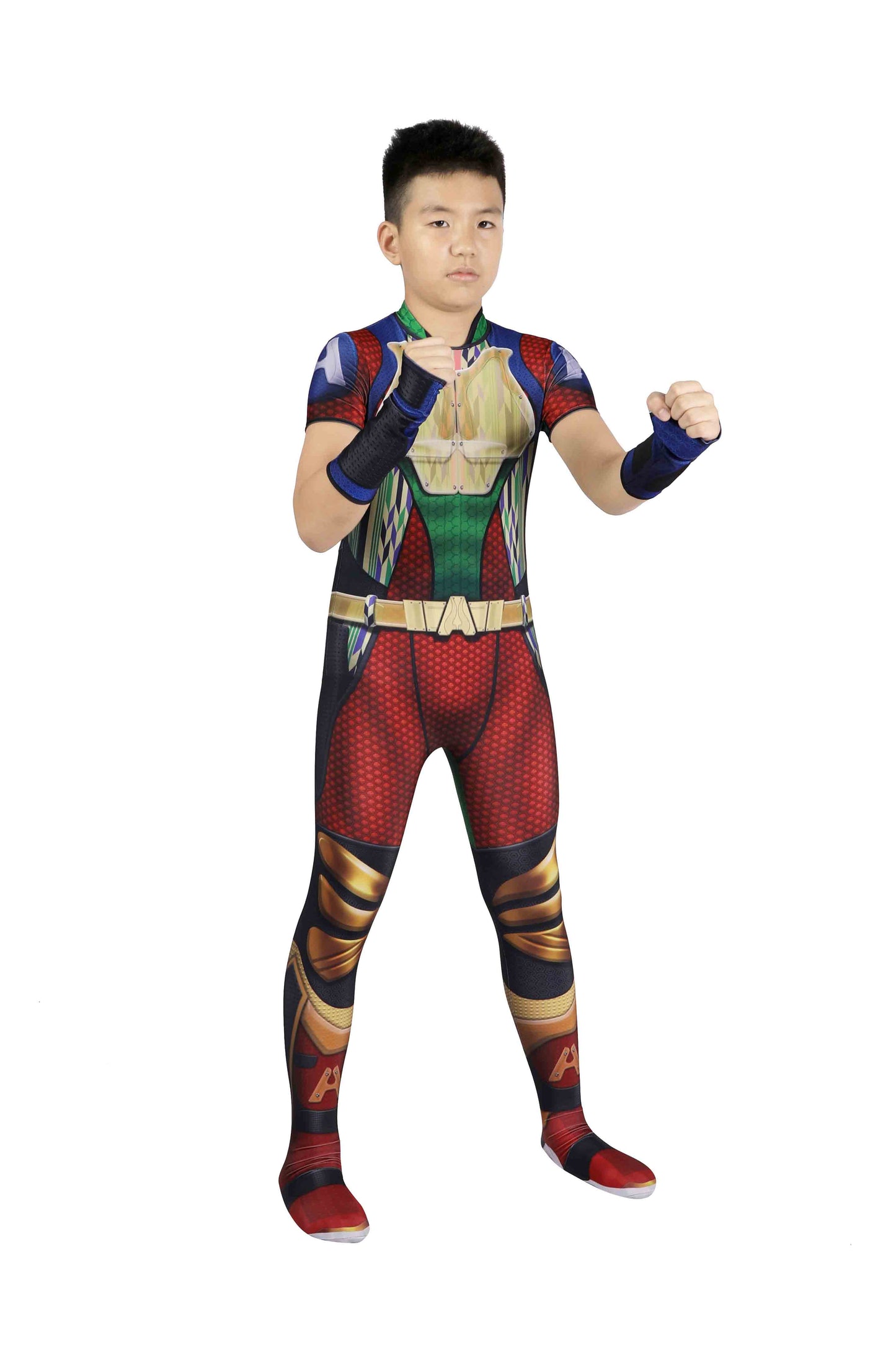 The Boys Season 3 A-Train Kid Jumpsuit Cosplay Costume Full Set for Halloween