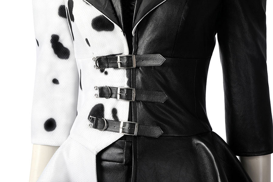 Cruella De Vil Cruella Cosplay Costume Full Set for Halloween