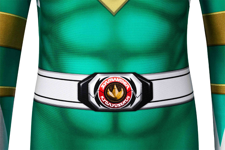 Mighty Morphin Power Rangers Yamato Tribe Knight Burai Dragon Ranger Green Ranger Cosplay Costume for Halloween