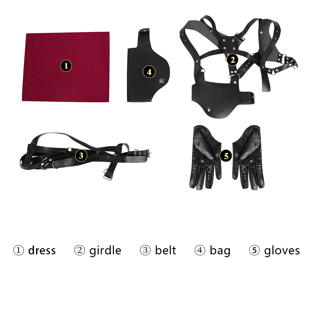 Resident Evil 4 Remake Ada Wong Cosplay Costume Outfit for Halloween