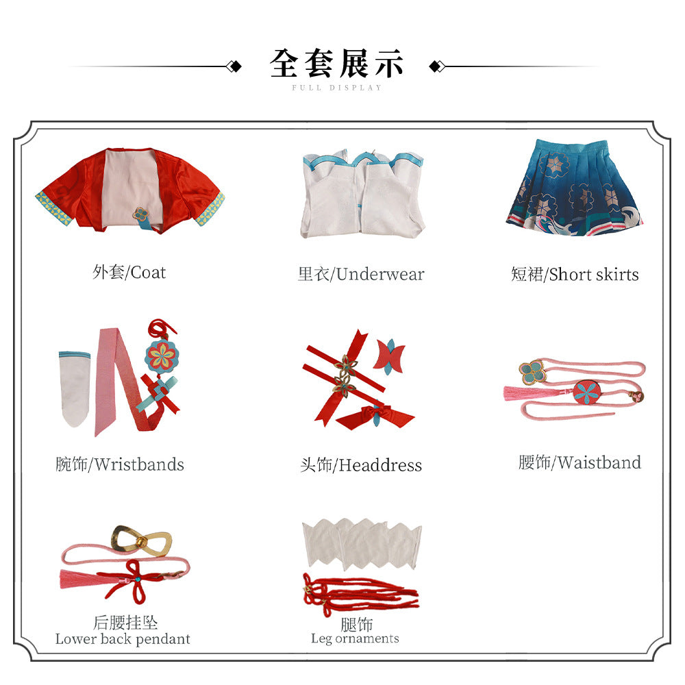 Honor of Kings Xi Shi Skin Linglong and Delicate Flavor Cosplay Costume Outfit for Halloween