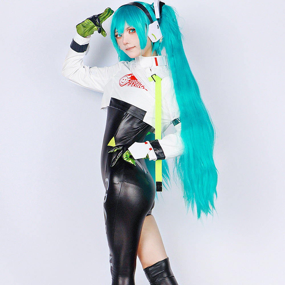 Racing Miku 2022 Hatsune Miku Racing Dress Bodysuit Cosplay Costume Outfit for Halloween
