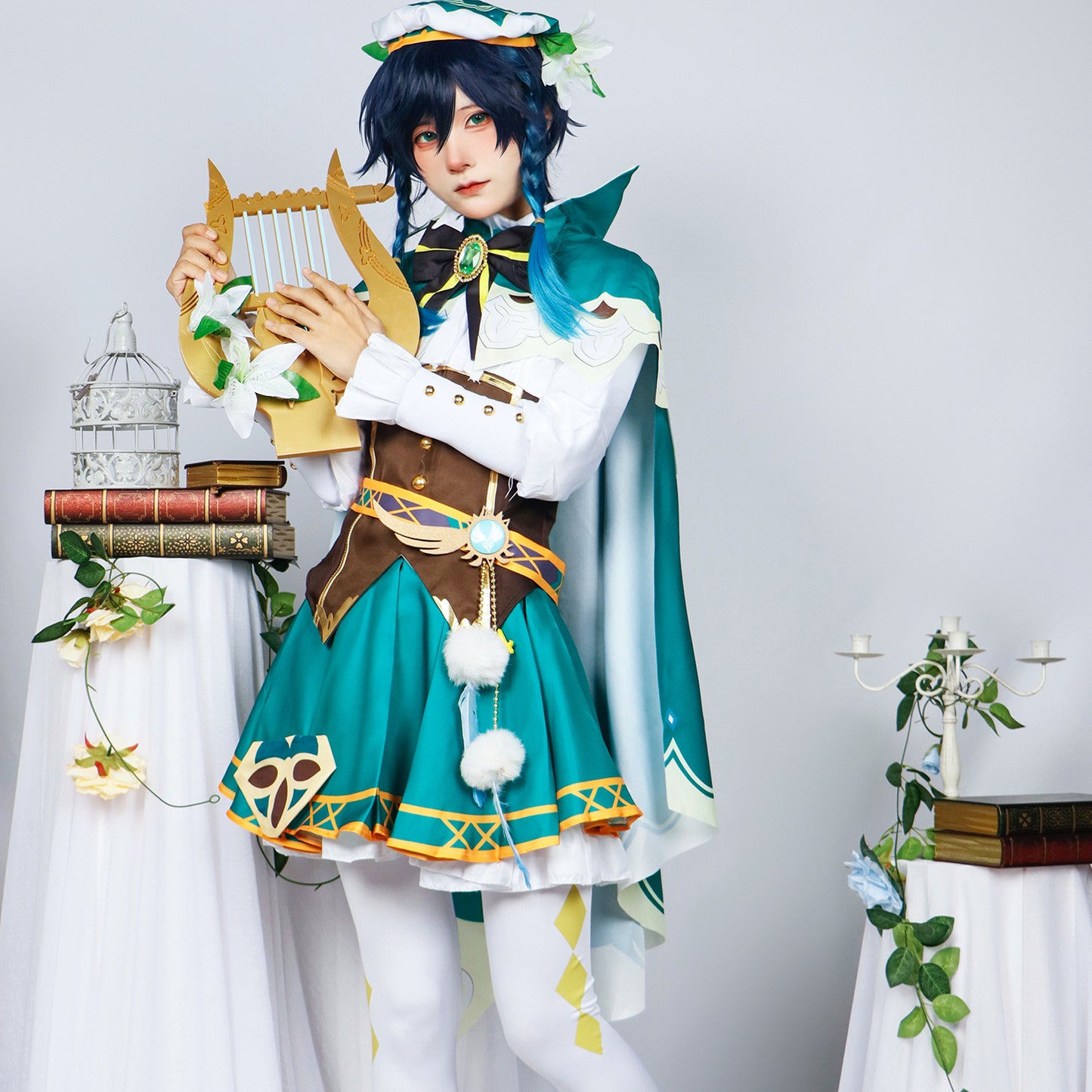 Genshin Impact Venti Cosplay Costume Set