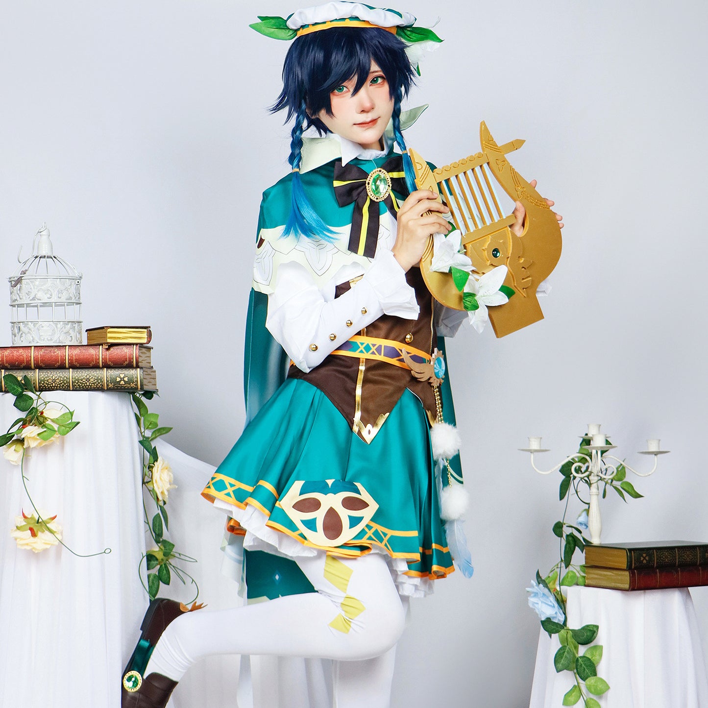 Genshin Impact Venti Cosplay Costume Set