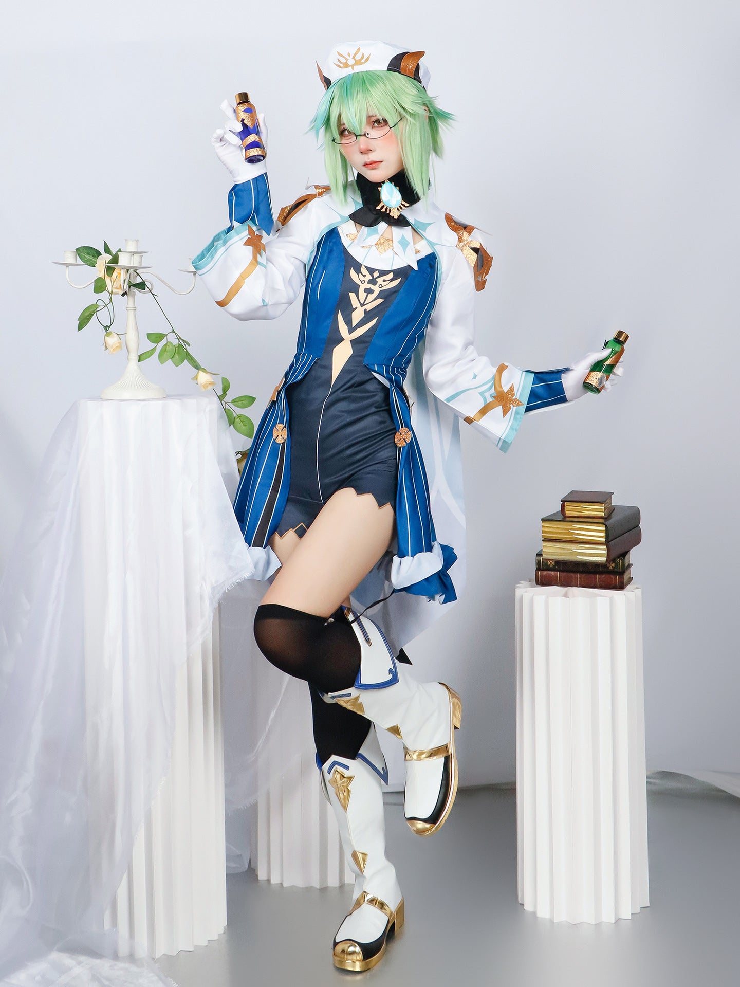 Genshin Impact Sucrose Cosplay Costume Outfit