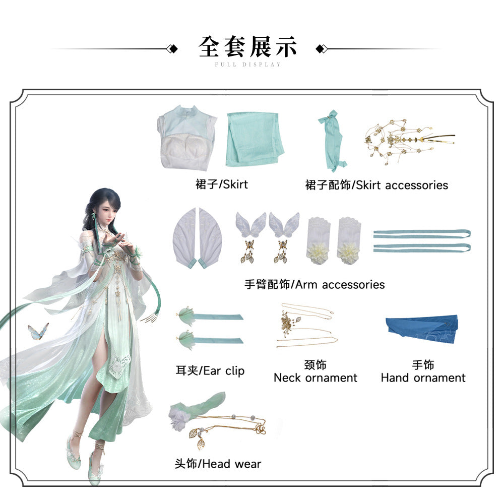 Treacherous Waters Online Su Wen Cosplay Costume Outfit for Halloween