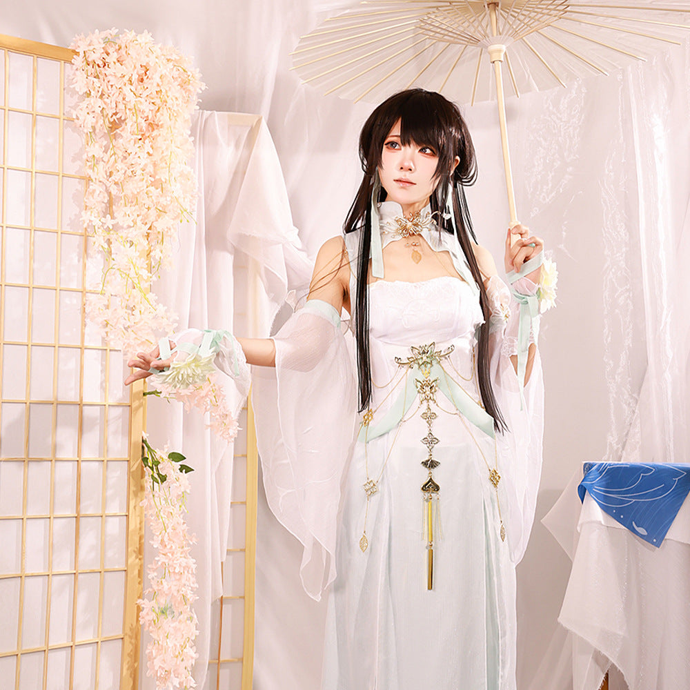 Treacherous Waters Online Su Wen Cosplay Costume Outfit for Halloween