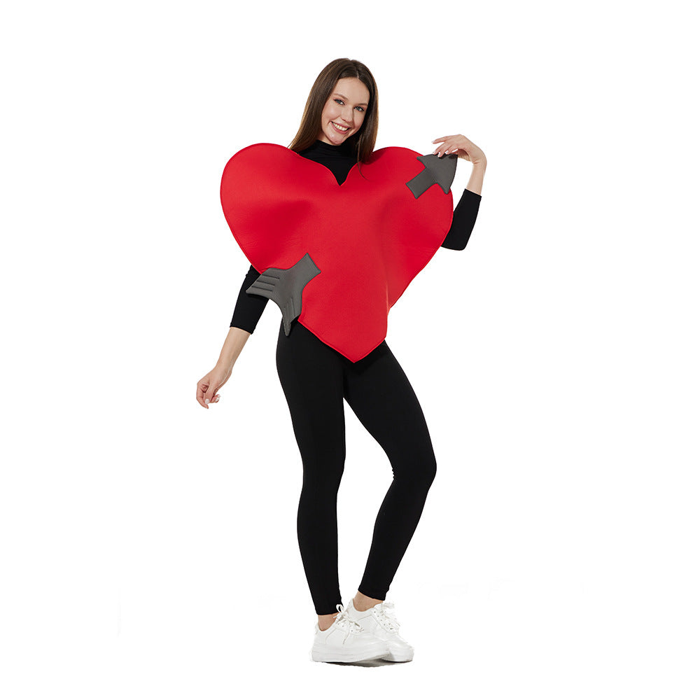Cupid's Arrow Heart-shaped Cosplay Costume for Halloween Bar Party Performances