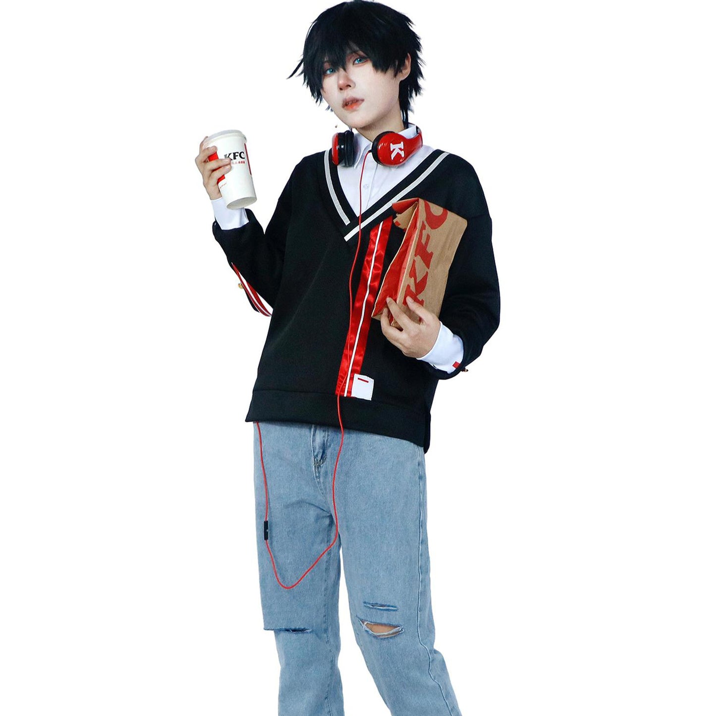 Honkai: Star Rail Collaboration KFC Dan Heng Cosplay Costume Full Set for Halloween