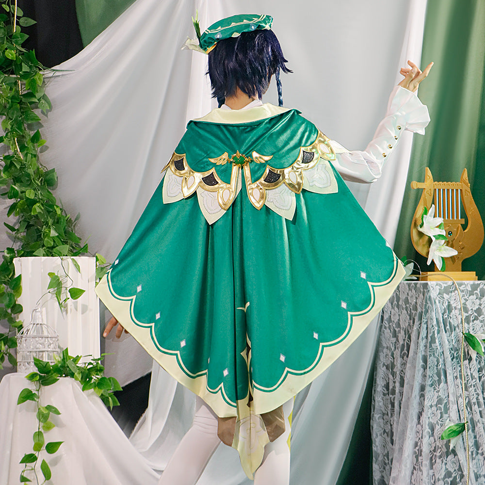 Genshin Impact Venti Cosplay Costume Suit for Halloween