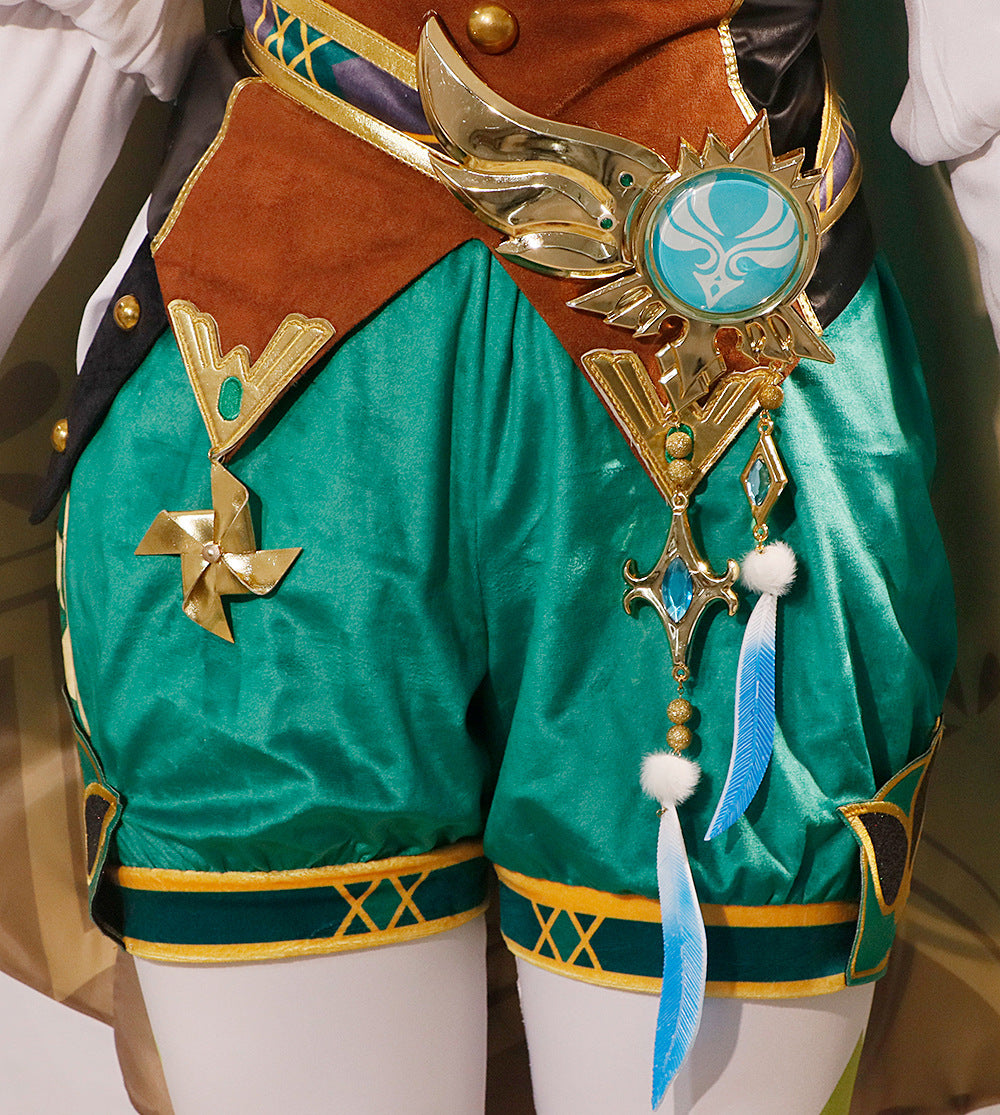 Genshin Impact Venti Cosplay Costume Suit for Halloween