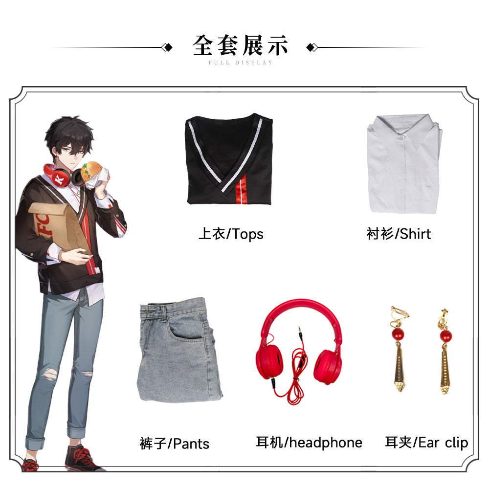 Honkai: Star Rail Collaboration KFC Dan Heng Cosplay Costume Full Set for Halloween