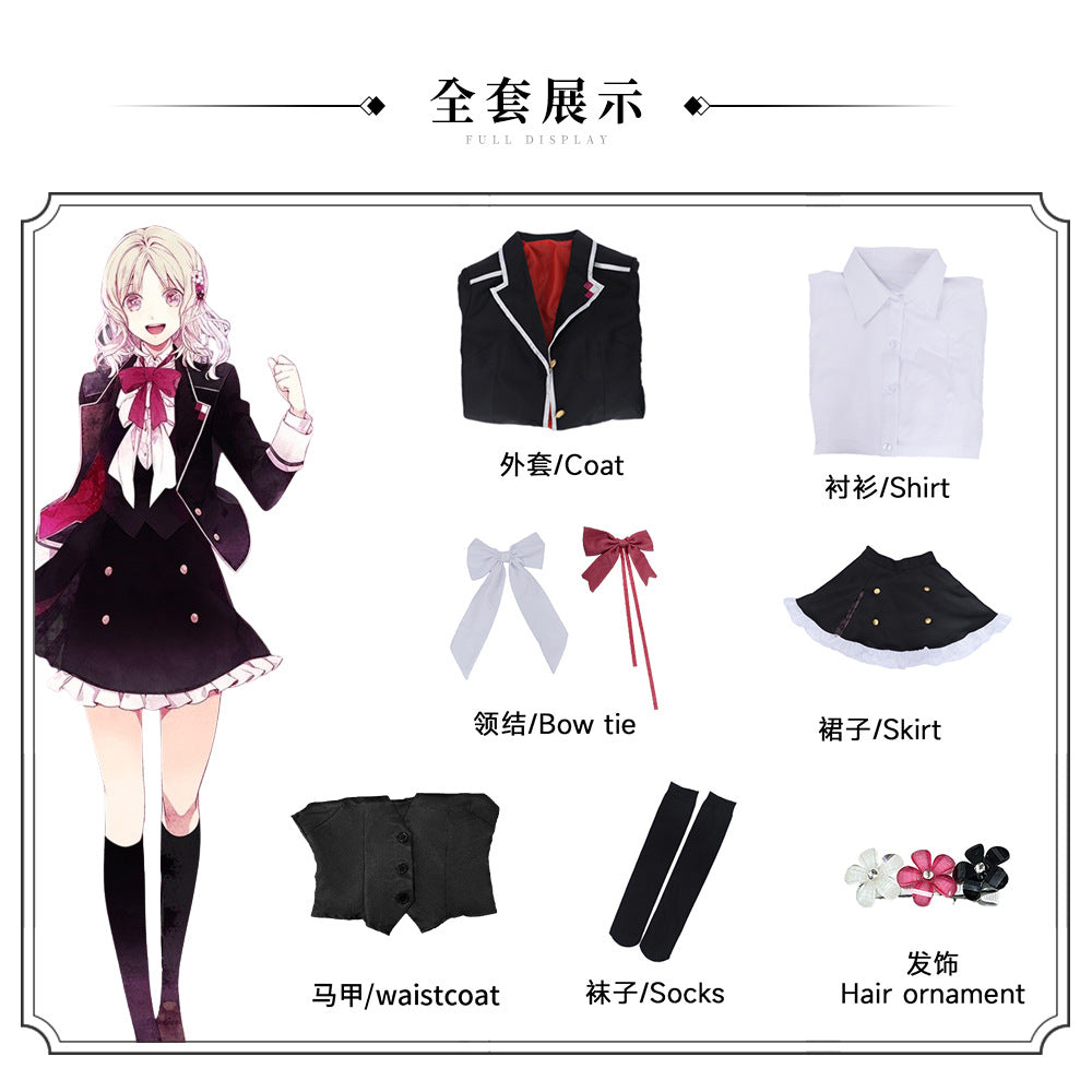 Diabolik Lovers Komori Yui Cosplay Costume Suit for Halloween