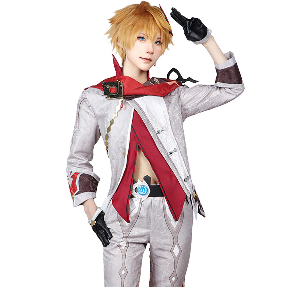 Genshin Impact Tartaglia Cosplay Costume Suit