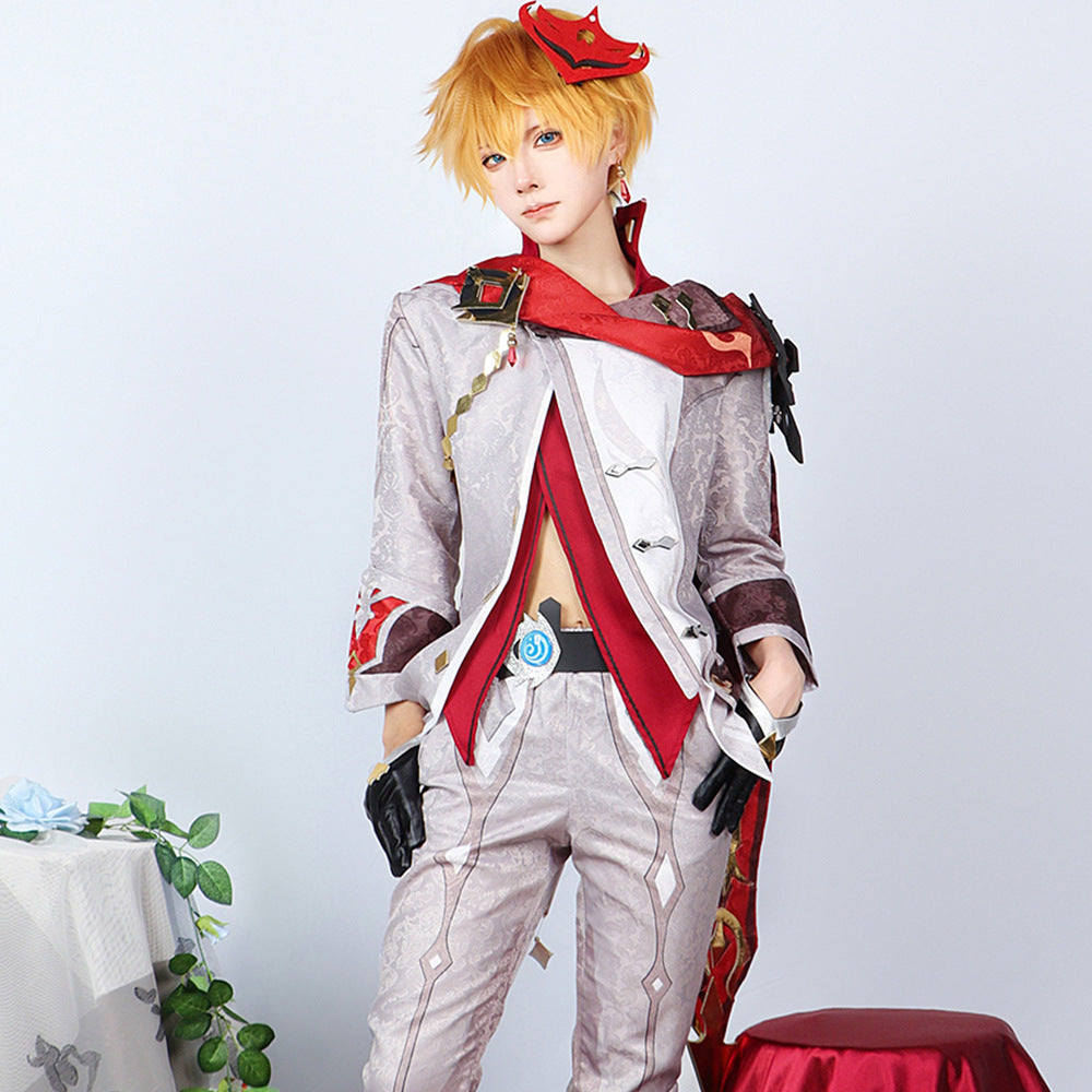 Genshin Impact Tartaglia Cosplay Costume Suit