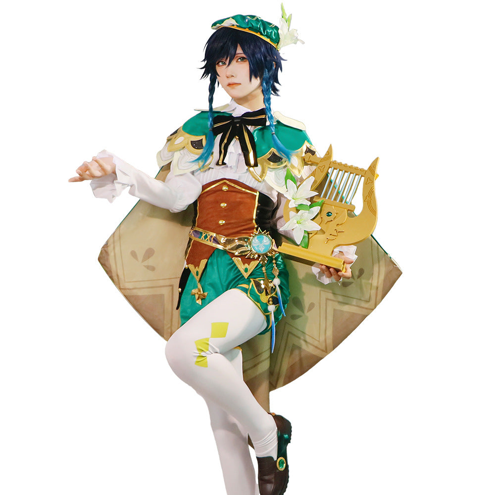 Genshin Impact Venti Cosplay Costume Suit for Halloween