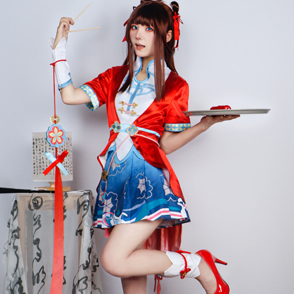 Honor of Kings Xi Shi Skin Linglong and Delicate Flavor Cosplay Costume Outfit for Halloween