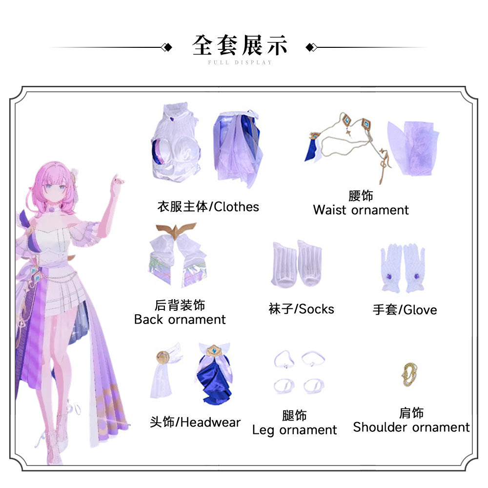 Honkai Impact 3rd Elysia Cosplay Costume Outfit for Halloween