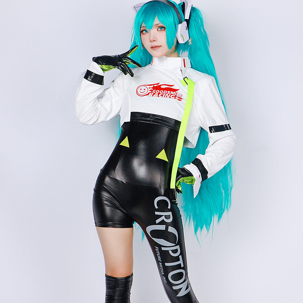Racing Miku 2022 Hatsune Miku Racing Dress Bodysuit Cosplay Costume Outfit for Halloween