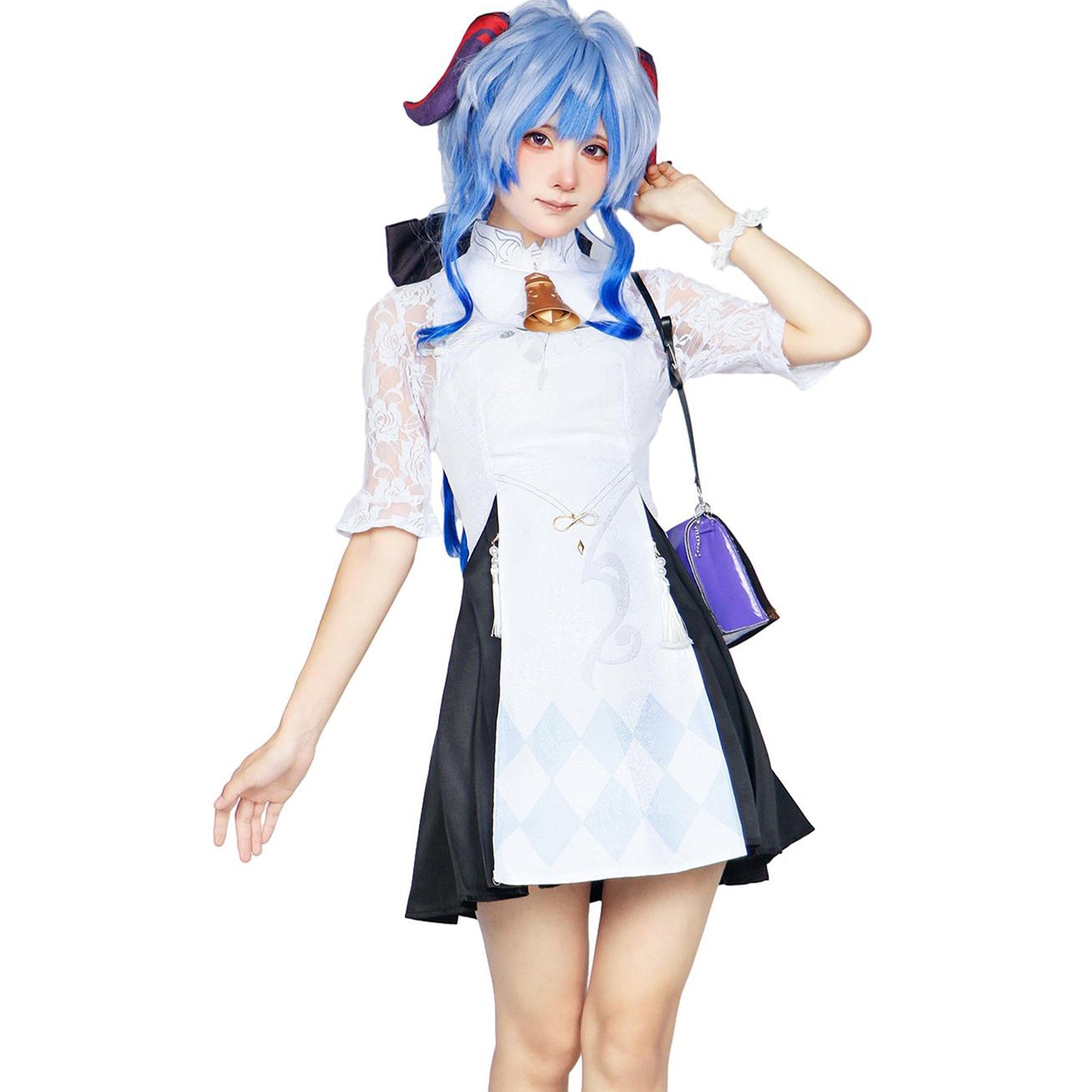 Genshin Impact x Heytea Ganyu Cosplay Costume Full Set for Halloween
