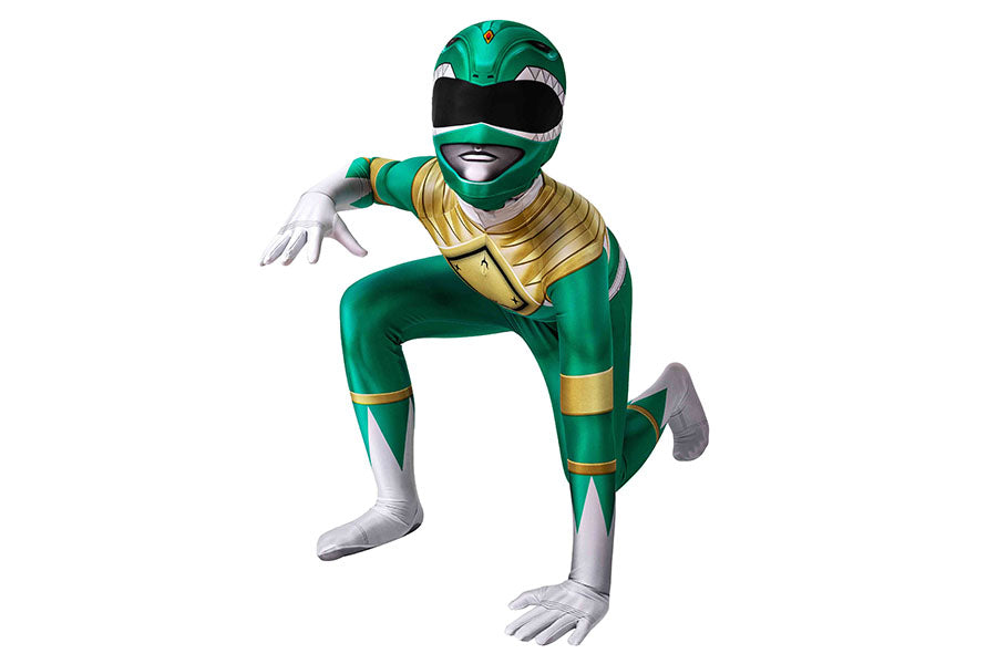 Mighty Morphin Power Rangers Yamato Tribe Knight Burai Dragon Ranger Green Ranger Cosplay Costume for Halloween