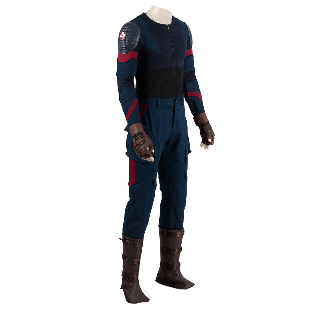 Avengers: Endgame Captain America Steven Rogers Cosplay Costume Full Set for Halloween