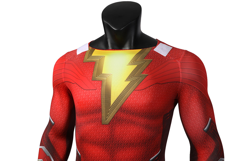 Shazam! Fury of the Gods Billy Batson Jumpsuit Cosplay Costume for Halloween