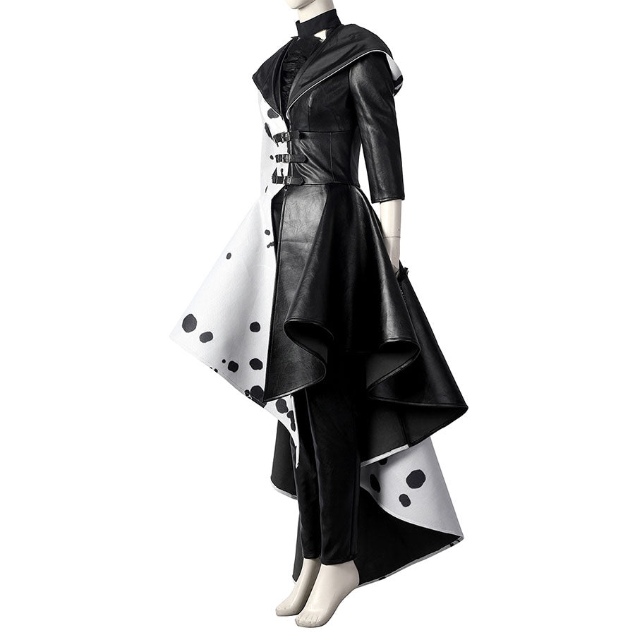 Cruella De Vil Cruella Cosplay Costume Full Set for Halloween