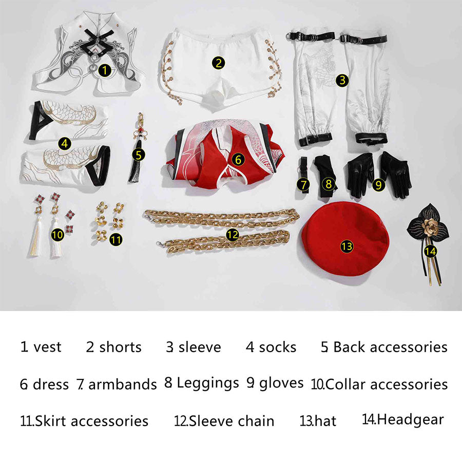 Naraka: Bladepoint Zai Cosplay Costume Suit for Halloween