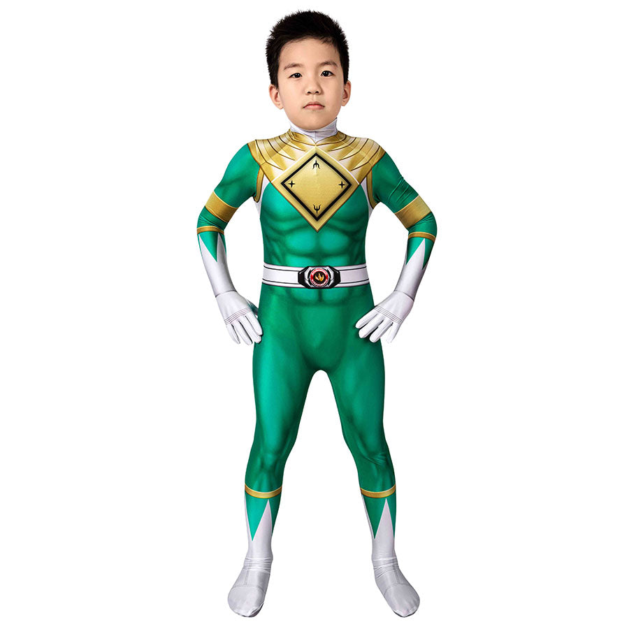 Mighty Morphin Power Rangers Yamato Tribe Knight Burai Dragon Ranger Green Ranger Cosplay Costume for Halloween