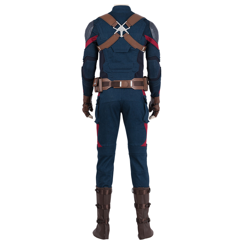 Avengers: Endgame Captain America Steven Rogers Cosplay Costume Full Set for Halloween