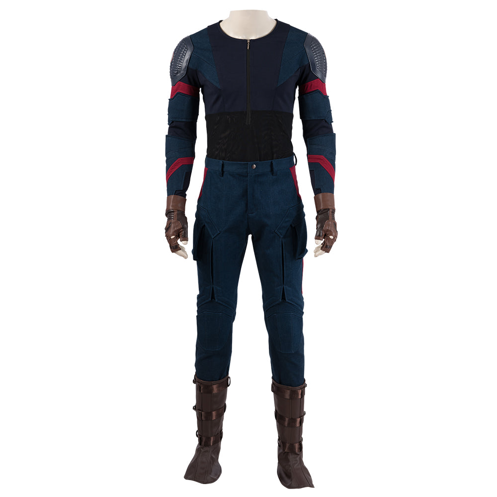 Avengers: Endgame Captain America Steven Rogers Cosplay Costume Full Set for Halloween