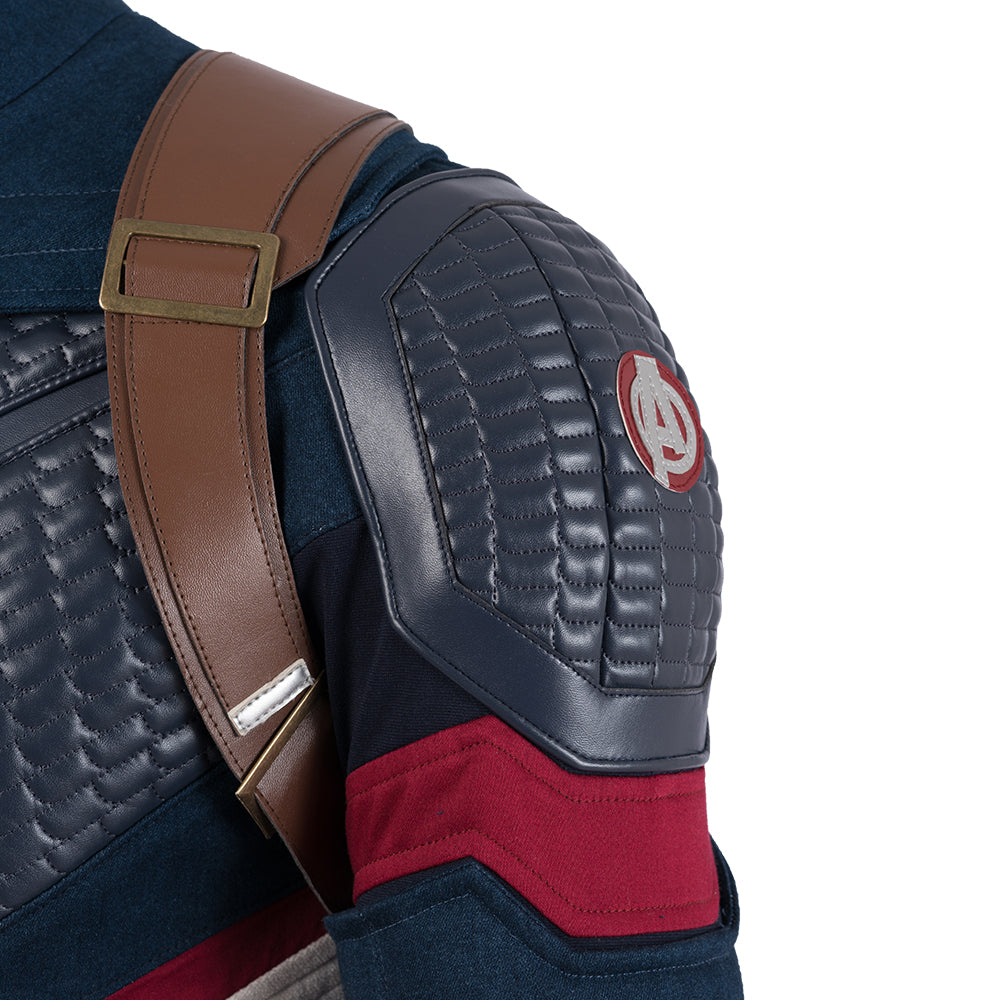 Avengers: Endgame Captain America Steven Rogers Cosplay Costume Full Set for Halloween