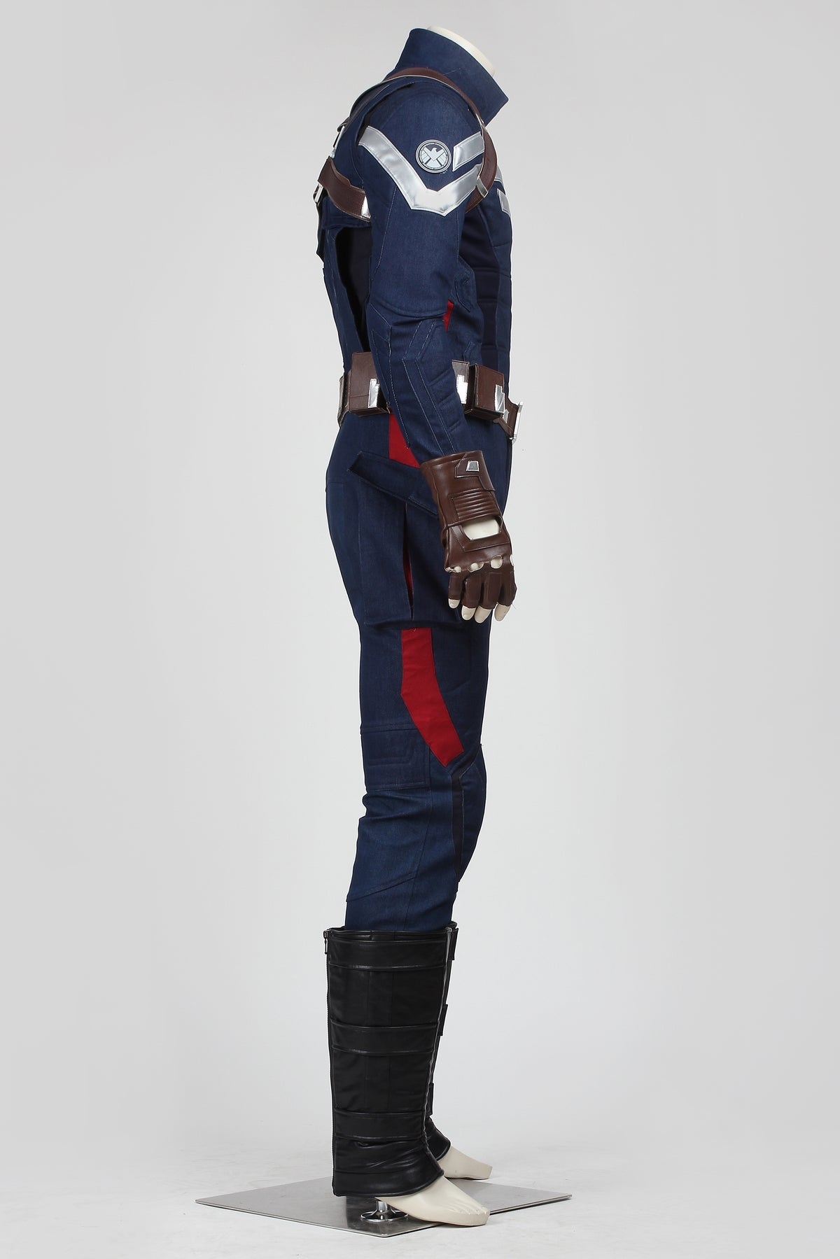 Captain America The Winter Soldier Steven Rogers Jumpsuit Cosplay Costume Full Set for Halloween