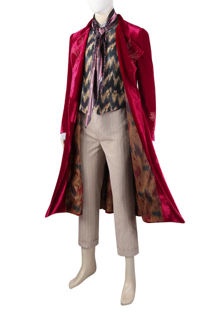 Charlie and the Chocolate Factory Willy Wonka Cosplay Costume Suit for Halloween