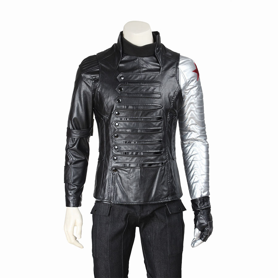 Captain America: The Winter Soldier Bucky Barnes Cosplay Costume Outfit for Halloween