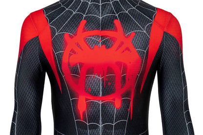 Spider-Man: Into the Spider-Verse Miles Morales Jumpsuit Cosplay Costume for Halloween